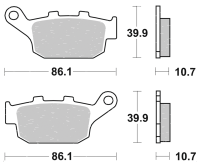 SBS HF Rear brake pads Buell 98-02 (GB)