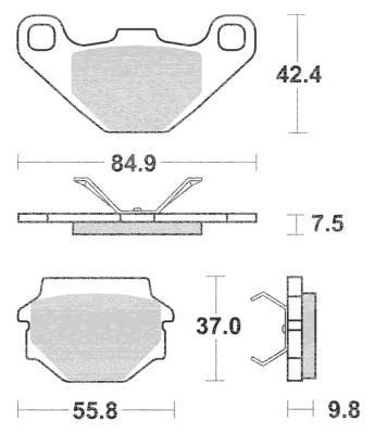 SBS HF Rear brake pads Buell 94-97 (GB)