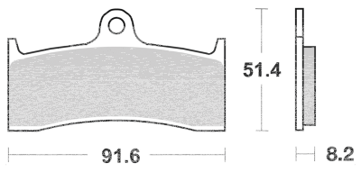 SBS HF Front brake pads Buell 98-02 (GB)