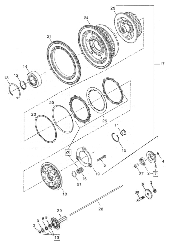 Cable clutch Pushrod BT06-up (GB)