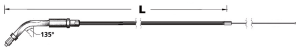 Throttle cable S&S SU BT81 LN=45" 135° (GB)