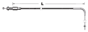 Throttle cable black HSR BL97-up LN=34" (GB)