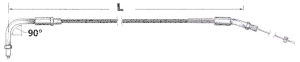 Throttle cable black HS40 96-up LN=44" (GB)
