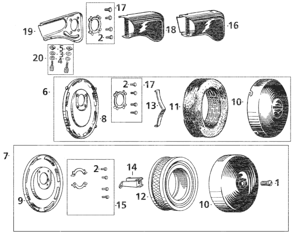Air cleaner kit all 41-55 twins (GB)