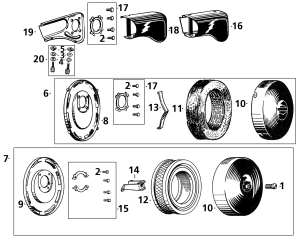 Air cleaner kit all 41-55 twins