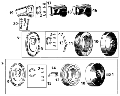 Air cleaner kit all 41-55 twins (GB)