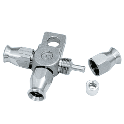 Brakeline Tee st.st hoseclamp w/mn (GB)