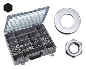 Ass. tray lock wash./hex nuts/flat wash. (GB)