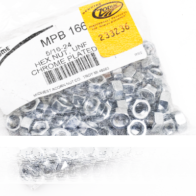 100pck Chrome hex nut 5/16-24 UNF (GB)