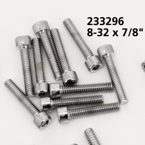 10pck Chrome allen screws 8-32x7/8" (GB)