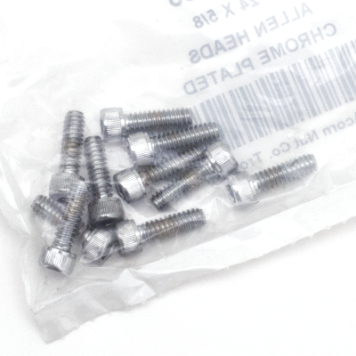 10pck Chrome allen screws 10-24x5/8" (GB)