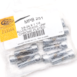 10pck Chrome allen screws 3/8-24x1.250 (GB)