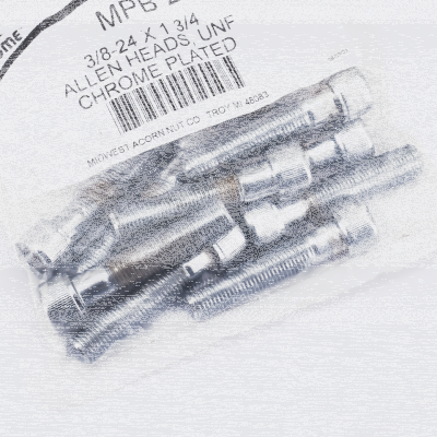 10pck Chrome allen screws 3/8-24x1.750 (GB)