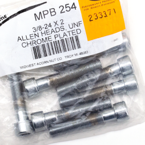 10pck Chrome allen screws 3/8-24x2 (GB)
