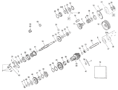 5pck Main shaft washer 2nd & 3rd +.005" (GB)