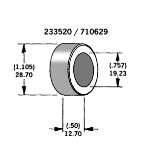 Axle spacer zinc plated # 41607-83