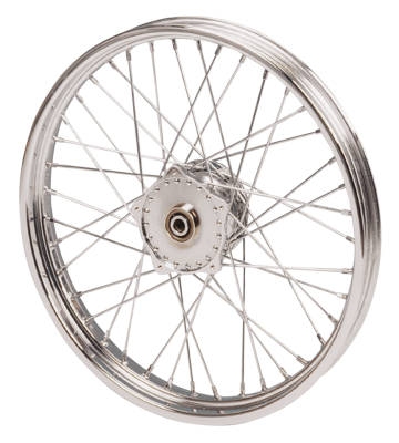 Cplt wheel 21" alu hub 74-77 chrome spk. (GB)