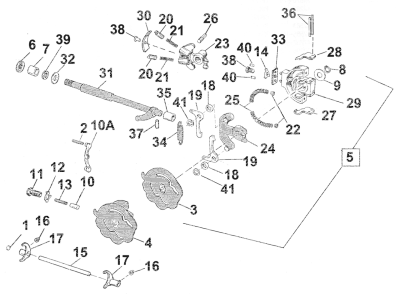 Shifter shaft, splined K52-56, XL56-74 (GB)