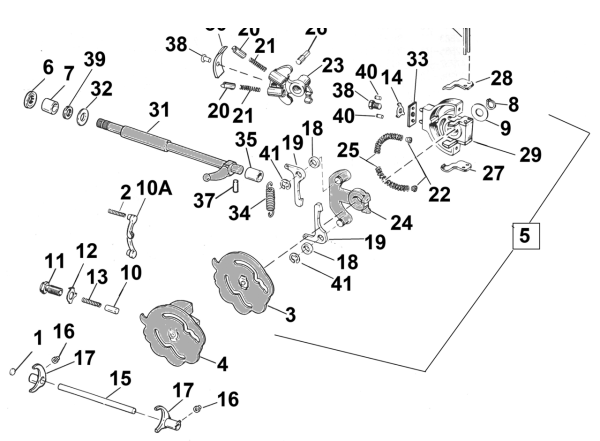 Shifter shaft XL74-85 (GB)