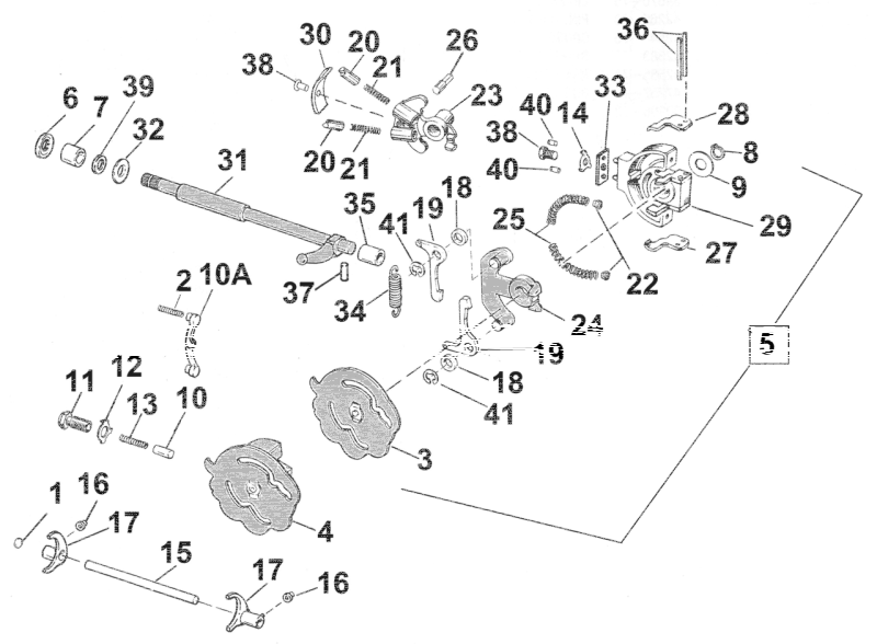 Shifter shaft XL75-76 (GB)