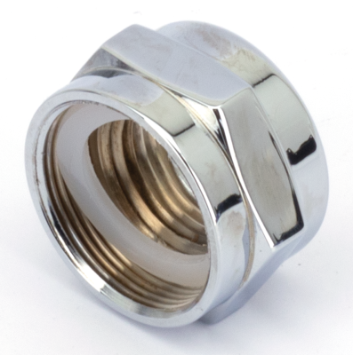 Chrome adaptor nut 3/8" NPT to 22mm (GB)