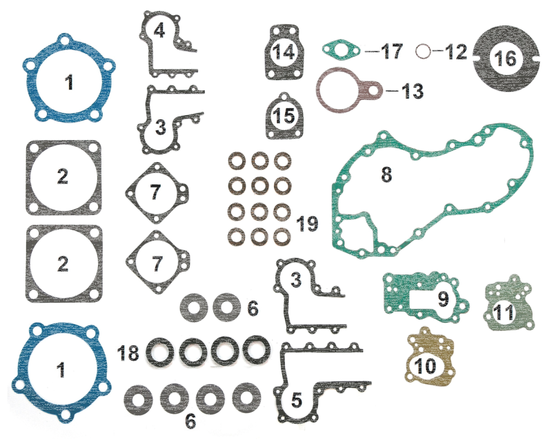 25pck Seal, Pushrod Cover, Small, Cork 3 (GB)