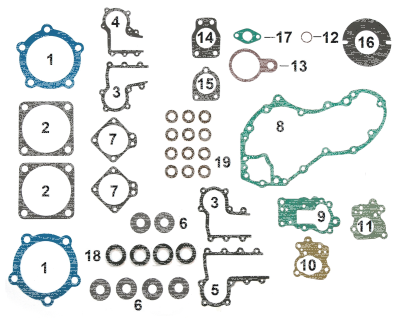 25pck Seal, Pushrod Cover, Small, Cork 3 (GB)