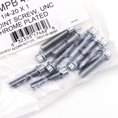 10pck 12-point bolts,1/4-20 x 1", UNC (GB)