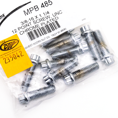 10pck 12-point bolts,3/8-16 x 1 1/4" (GB)