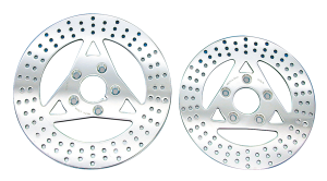 Polished Stainless rotor disc 10" dual (GB)