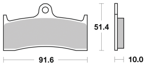 SBS CT Brake pads FR(A) TH=10mm