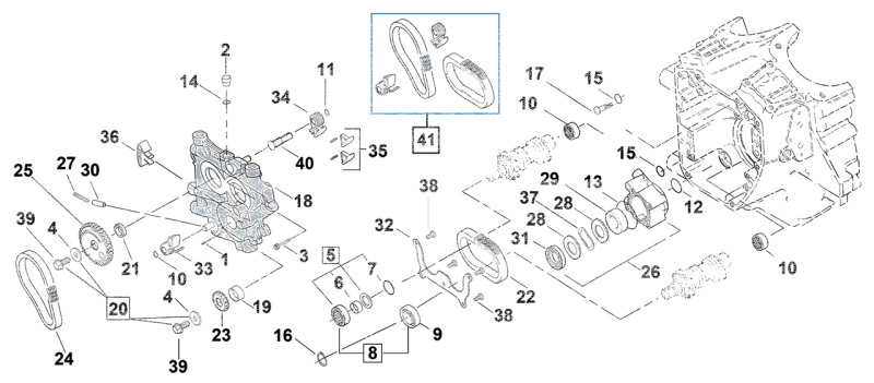 Cam gear retention kit TC99-06 (GB)