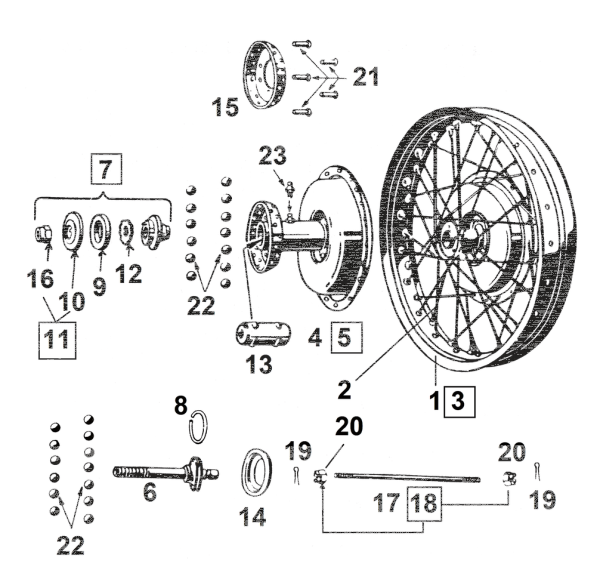 Rim, 16 inch, front, WL/WLA, chrome (GB)