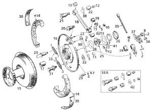 brake shackle, WL/WLA, black (GB)