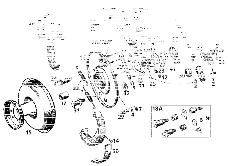 cover, stabilizer, front brake, WL/WLA, (GB)