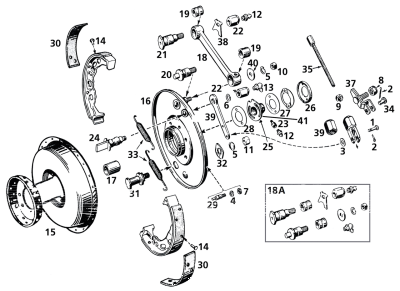 cover, stabilizer, front brake, WL/WLA, (GB)