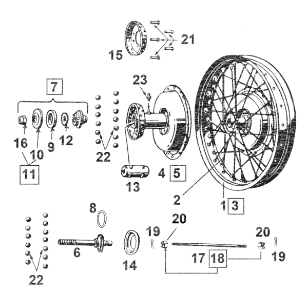 Rim 16" front WL/WLA Black (GB)