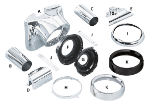 GZP Headlight conv. kit FLST/C/F86-06