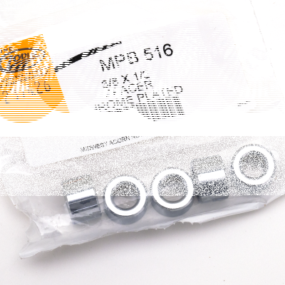 5pck Spacers 3/8"Ix3/4"Ox1/2"L chrome (GB)