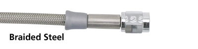Braided steel brake line 12" TUV (GB)