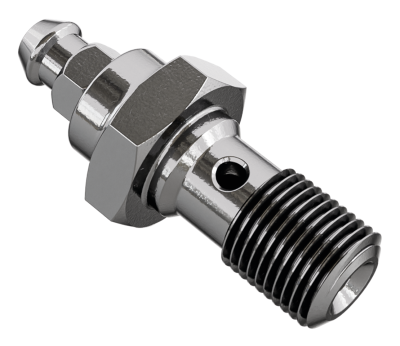 Banjo bolt w/bleeder nipple 3/8-24 Inox (GB)