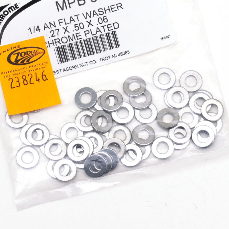 50pck Flat washers 1/4" X 1/2" AN (GB)