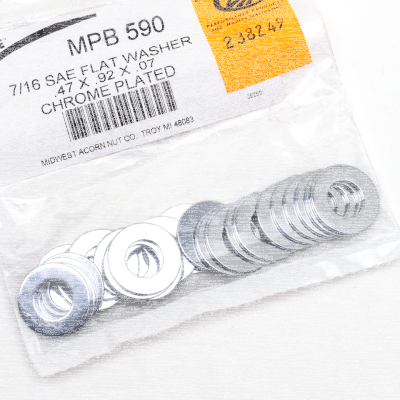 25pck Flat washers 7/16" X .92" SAE (GB)