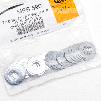 25pck Flat washers 7/16" X .92" SAE (GB)