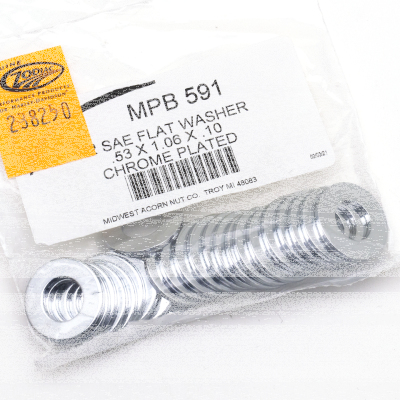 25pck Flat washers 1/2" X 1.06" SAE (GB)