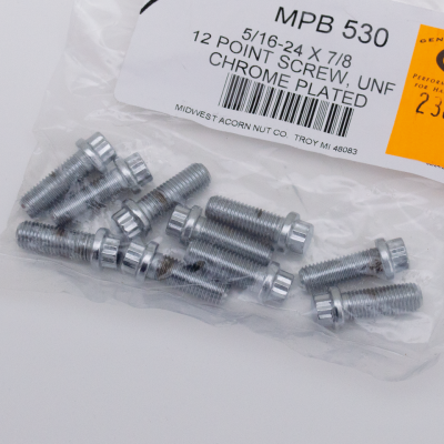 10pck 12-point screw 5/16-24x7/8", UNF (GB)