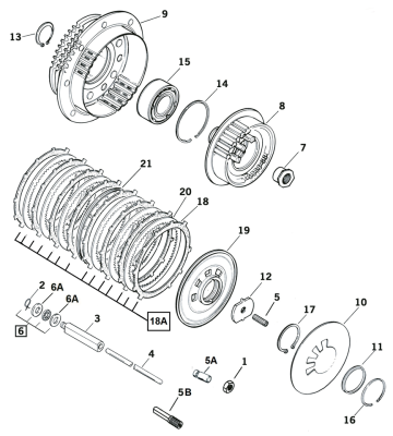 Alto Aramid clutch kit BT90-97 XL90-up 8 (GB)