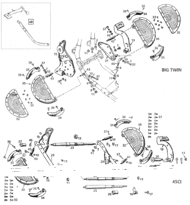 Colony footboard hinge kit 14-81, prkrzd (GB)