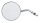 GZP Short-stem late style 4" rnd mirror (GB)