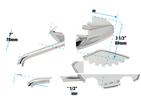GZP Chr Deluxe Street Rod mirrorset (GB)